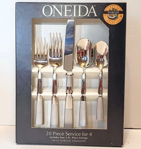 Oneida Gourmet Collection ECHO Stainless Steel 18/10 Flatware 20 Pc Set New Box - Picture 1 of 4