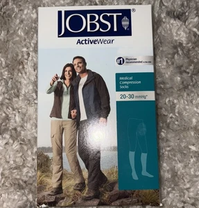 Calcetines de compresión Jobst 110493 Activewear negros 20-30 mmHg XLARGE pantorrilla completa - Imagen 1 de 3