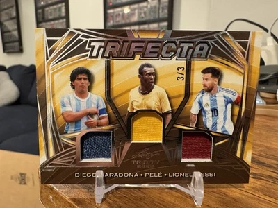 Camiseta deportiva Leaf Trinity Football Trifecta 2025 usada Messi Pelé Maradona #3/3 SP Foto 1 de 2