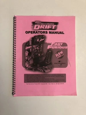 Fast & Furious Drift Arcade Game Manual by Raw Thrills  - Image 1 of 2