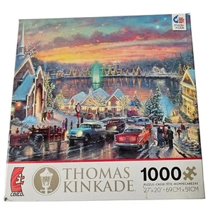 Thomas Kinkade Die Lichter der Weihnachtsstadt Ceaco 1000-teiliges Puzzle 27" x 20" - Bild 1 von 8