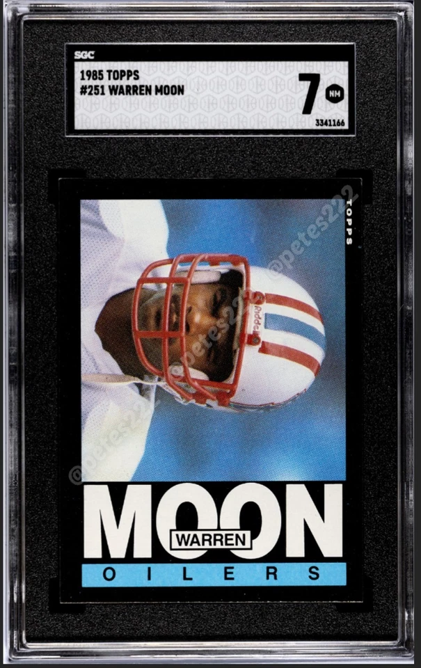 1985 Topps Football - WARREN MOON (RC) #251 SGC 7 NM - Image 1 of 1