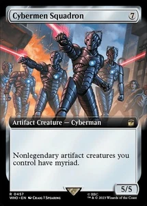 1x (457) Cybermen Squadron - FOIL - EXTENDED ART MTG Doctor Who NM Magic Foil - Picture 1 of 1