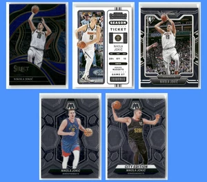 Nikola Jokic - 5 Card Lot - Mosaic, Select Courtside, Playbook, Contenders - Picture 1 of 7