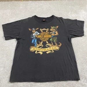 Camicia vintage Harley-Davidson uomo XL Australia Brisbane Morgan & Wacker anni 90 BIKER - Foto 1 di 10