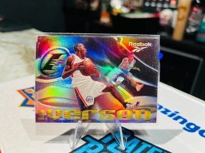 Skybox Reebok Chase 1997-98 lámina en relieve Allen Iverson Hof rara SSP 🏀 Foto 1 de 2