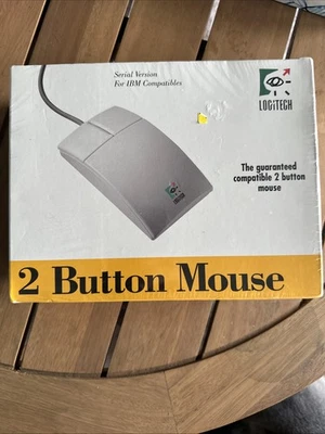 Vintage Logitech Two Button Mouse Model 0253 NEW  - Image 1 of 2