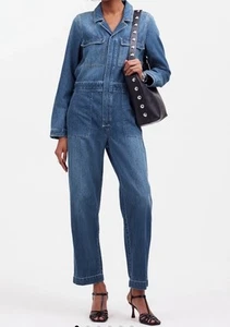 Madewell Women's XXL Utility Coveralls NWT Medium Wash Jumpsuit Denim - Picture 1 of 12