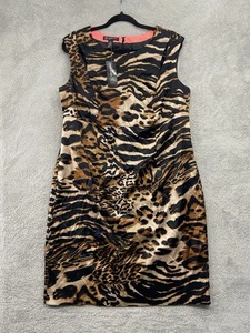 INC International Concepts Kleid Damen 16W Leopardenmuster gefüttert Etui Cocktail - Bild 1 von 16