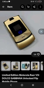 Limited Edition Motorola Razr V3i DOLCE GABBNNA Unlocked Flip Mobile Phone - Picture 1 of 1