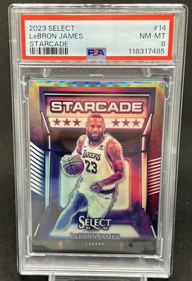 2023-24 Panini Select 14 LeBron James Starcade Case Hit Insert SSP PSA 8 RARE LA - Image 1 of 4