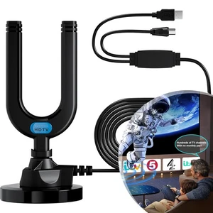 DVBT2 Antenne mit Verstärker Innen Antenne Großer Reichweite HDTV Zimmerantenne - Bild 1 von 12