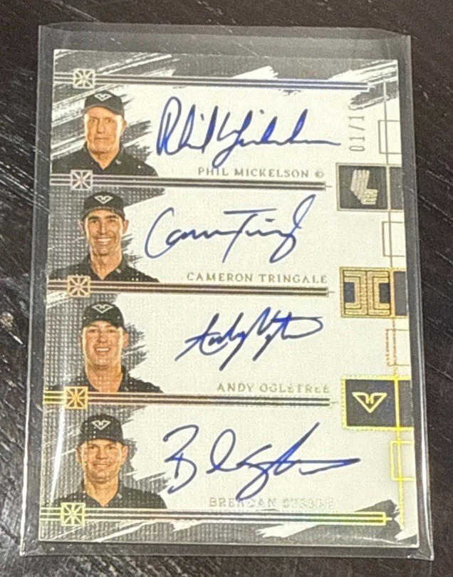 Panini Impecable Liv Golf Phil Mickelson 2024 Quad Auto Triángulo Ogletree 1/10 Foto 1 de 1