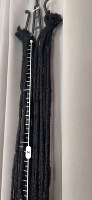 Rastas de cabello humano 100 % real 25 piezas. 3’ (40” de largo) muy largo negro y grueso Foto 1 de 4