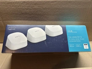 New Amazon eero 6 Mesh Wi-Fi system (3-Pack Router & 2 Extenders) 75+ Devices 🔥 - Picture 1 of 3
