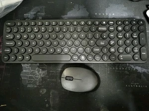 Slim 2.4G Wireless Keyboard and Cordless Optical Mouse Combo Black - Picture 1 of 7