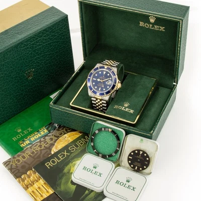Men's Rolex OP Submariner Two-Tone 40mm Ref.16803 w/Box & Booklets #W209478-2 - Image 1 of 4