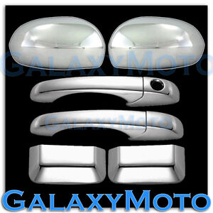 Triple Chrome plated Mirror+4 Door Handle W/O PSG K Cover for 07-12 JEEP COMPASS