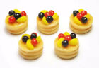 Barbi Doll House Miniature Food Mini Pancakes Breakfast Fruit Topped Lot 👻🧲5pc