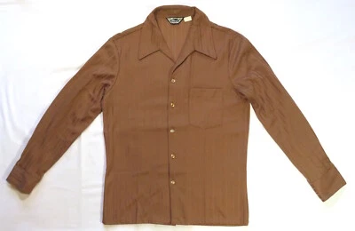 Triumph Of California Vintage Polyester Long Sleeve Button Front Shirt 1970's Foto 1 de 4
