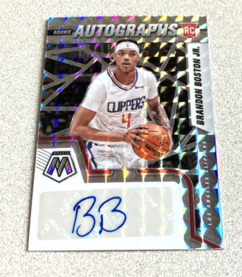 2021-22 Panini Mosaic RC Auto Prizm #RAM-BBJ Brandon Boston Jr. Clippers - Image 1 of 2