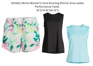 Athletic Works Women's Running Shorts/Avia Performance Tanks SZ S(4-6) Lot of 3 - Picture 1 of 11
