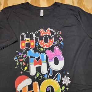 Bella Canvas Damen Weihnachten 2XL Tshirt schwarz "Ho Ho" Disney inspiriert Design - Bild 1 von 6