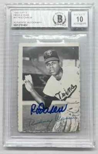 1969 Topps Deckle Edge Rod Carew Auto #12 BGS 10 AUTHENTIC Autograph Twins - Picture 1 of 2