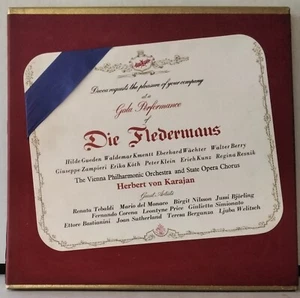 DECCA SET 201/2/3 STRAUSS DIE FLEDERMAUS GALA  KARAJAN, GUEDEN, KMENTT+ 3LP'sBOX - Picture 1 of 14