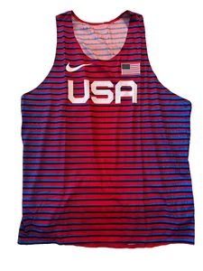 NiIKE PRO ELITE OLYMPIC TEAM USA TRACK & FIELD SINGLET TOP UOMO TAGLIA: X-LARGE - Foto 1 di 4
