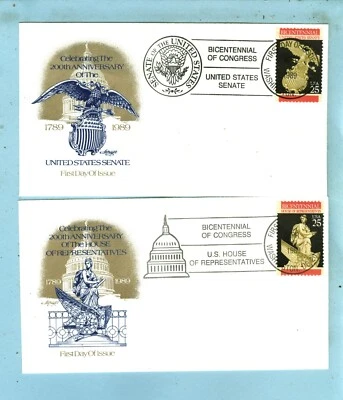2 ARTMASTER FDC,  "Sc 2412 House of Representative 25c & Sc 2413 Senate  25c" - Image 1 of 4