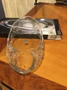 New Mikasa French Bouquet 15" Hostess Platter Crystal Stunning Serving Tray Vtg - Picture 1 of 10