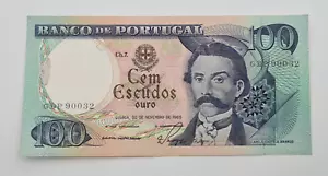 PORTUGAL 100 ESCUDO BANKNOTE 1965 - Picture 1 of 2