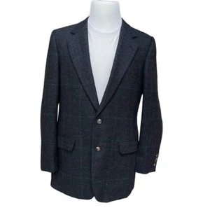 Vintage By Barrister Blazer Mens 41R Two Button Wool Tweed Check Sport Coats - Picture 1 of 15