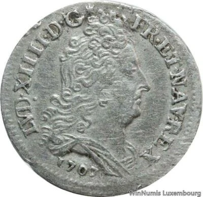 V8736 France 10 Sols aux insignes Louis XIV 1707 A Paris Argent Silver SUP - Photo 1/3