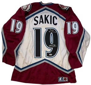 JOE SAKIC SIGNED 1996 STARTER AUTHENTIC AVALANCHE STANLEY CUP JERSEY BECKETT COA - Picture 1 of 6