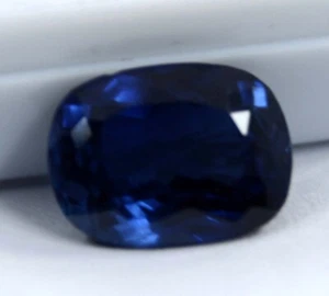 Piedra preciosa de corte cojín azul zafiro extremadamente natural de 7 quilates suelta CERTIFICADA - Imagen 1 de 7