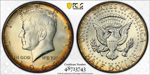 Kennedy 1964 medio dólar PCGS escudo dorado MS65 con álbum TrueView tono PQ - Imagen 1 de 9