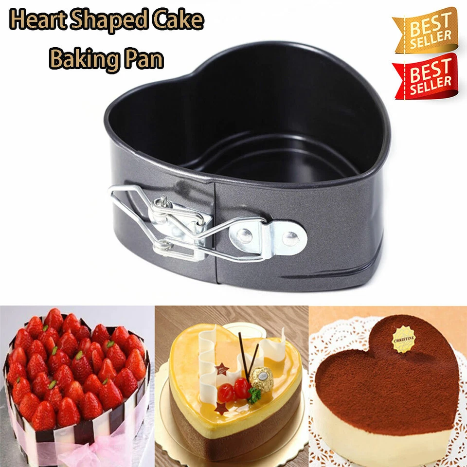 1 Herzförmig Backform Kuchen Cookie Wüste Tablett Gussform Valentinstag - Bild 1 von 4