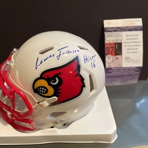 Lamar Jackson autographed Louisville mini helmet Heisman 16’ JSA certified - Picture 1 of 4