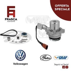 Kit Distribuzione Gates Pompa Acqua Volkswagen T-Cross 1.6 TDI 70 KW 95 CV - Foto 1 di 2