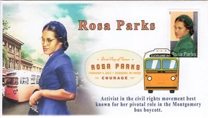 AO-4742-1, 2013, Rosa Parks, First Day Cover, Add-on Cachet, DCP, Dearborn MI, S - Picture 1 of 1