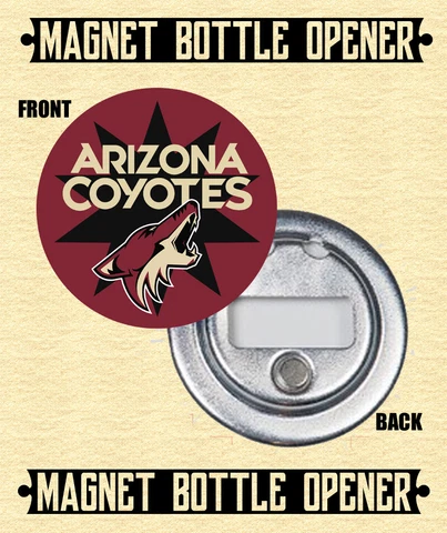 Arizona Coyotes - Magnet Bottle Opener - Choose From 12 Designs Cover