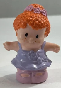 Fisher Price Little People PINK BALLERINA BALLET GIRL REDHEAD in TUTU Freckles - Picture 1 of 5
