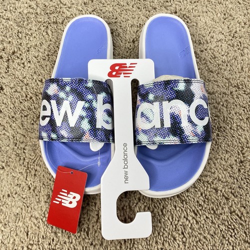 Scarpe sandali New Balance donna 200 viola vibrante slides taglia 11B SWF200FG nuovi con etichette