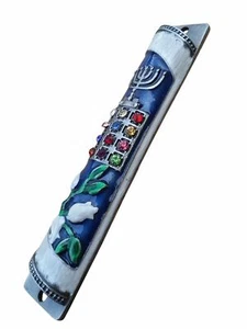 Door Mezuzah - Mezuza Case For 10 Cm Scroll Coated With Enamel - Picture 1 of 4