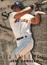1995 Fleer Update Headliners Boston Red Sox Baseball Card #4 Jose Canseco