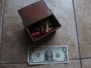 VERY RARE Fancy IDENTIFIED Officer's Civil War Period Chess Set, Orig Wooden Box - Picture 1 of 14