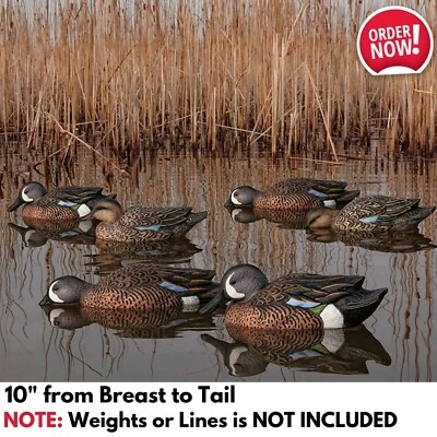 Blue Winged Teal Duck Decoys Floating for Hunting Mallard Garden Pool Pond Decor - Image 1 of 4