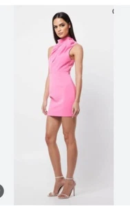 New MOSSMAN THE BREAK FREE MINI DRESS PINK SIZE 12 Sold Out RRP $270 - Picture 1 of 7